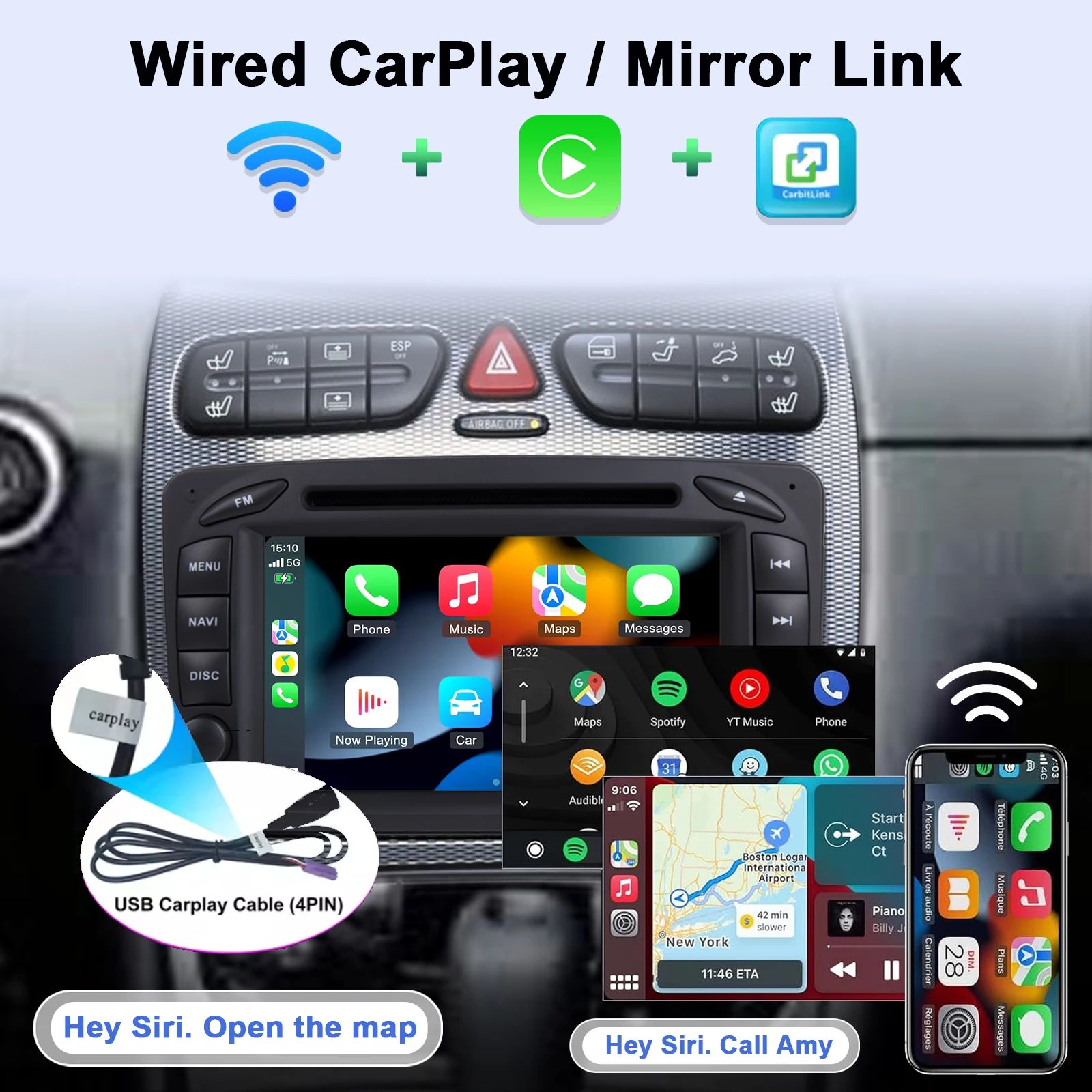Android Car Radio for Mercedes Benz CLK W209 W203 W463 W208 W210 Multimedia Play