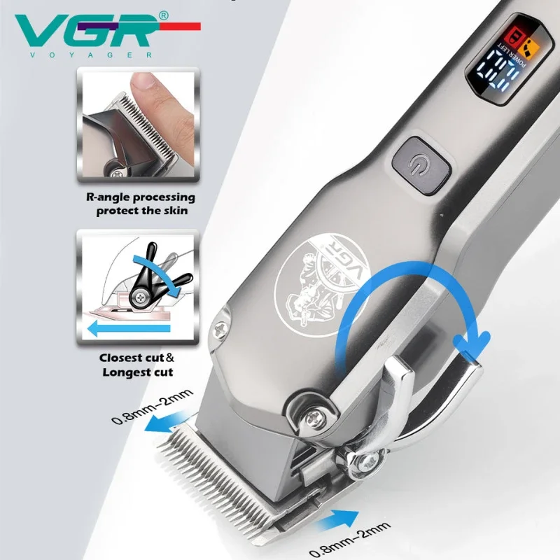 VGR Original Waterproof Combo Set Professional Hair Trimmer Rechargeable Hair Cipper for Men Electric Hair Cutting Machine V-675 4