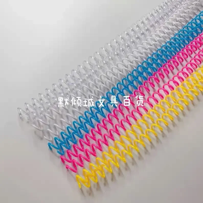 5PCS 플라스틱 단일 스레드 나선형 링, 26 홀 바인딩 링, 30 홀 A4 바인딩 스트립, 멀티 컬러 투명 바인딩 링