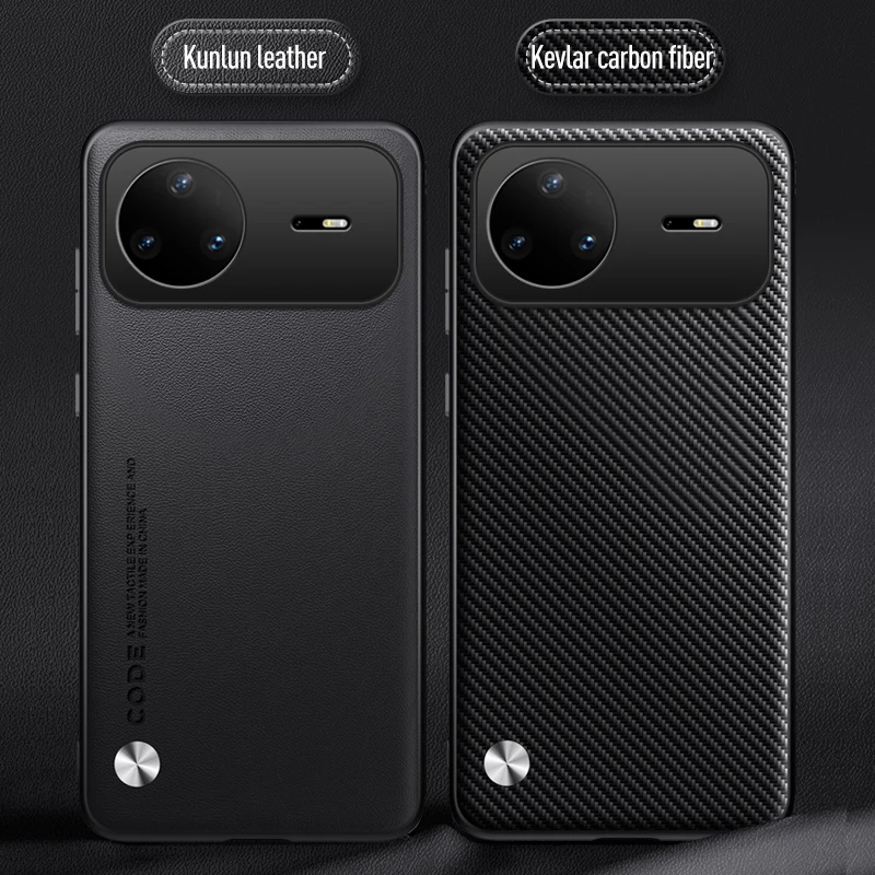 Enhanced Anti-Shock Rugged Carbon Fiber PU Leather Hard Case