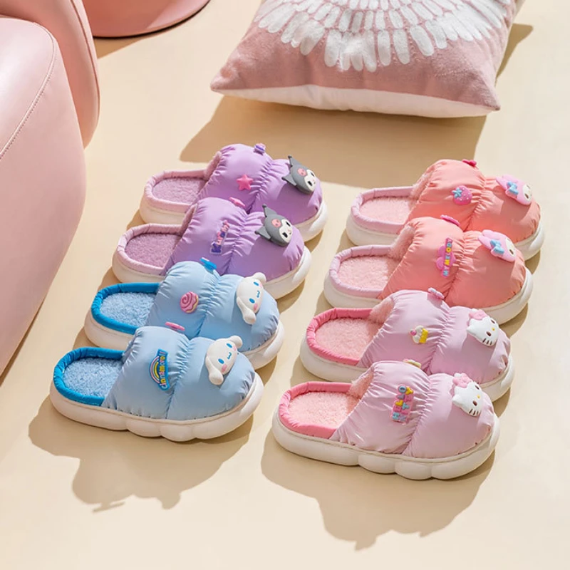 

Sanrio Hello Kitty My Melody Cinnamoroll Parent-child Cotton Slippers Sweet and Lovely Comfortable Slipper Girly Heart