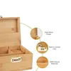 Extra Large Bamboo Decorative Gift Box Removable Dividers with Combination Lock Decorative Wood Box with Rolling Tray 6