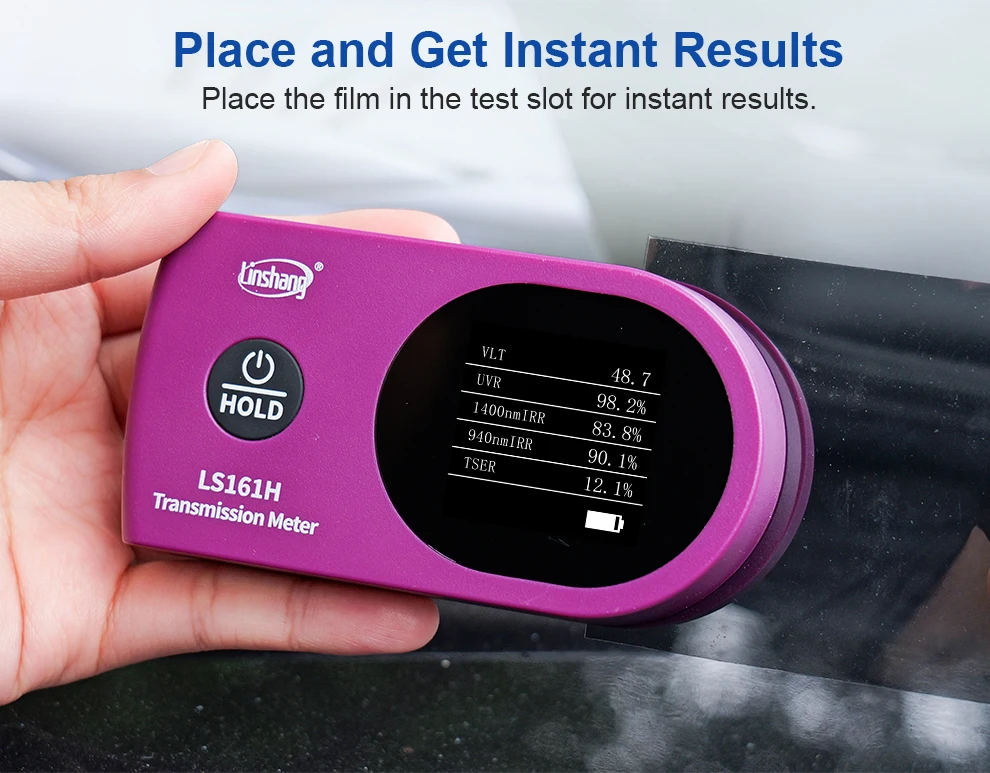 Window Tint Meter TSER Tester 0.8mm Solar Film VLT IR UV Transmission Tint Meter
