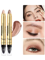 High Gloss Eyeshadow Pencil Double End Beads Bright Flash Eyeshadow Stick Anti Sweat Long Acting High Color Eyeshadow 1