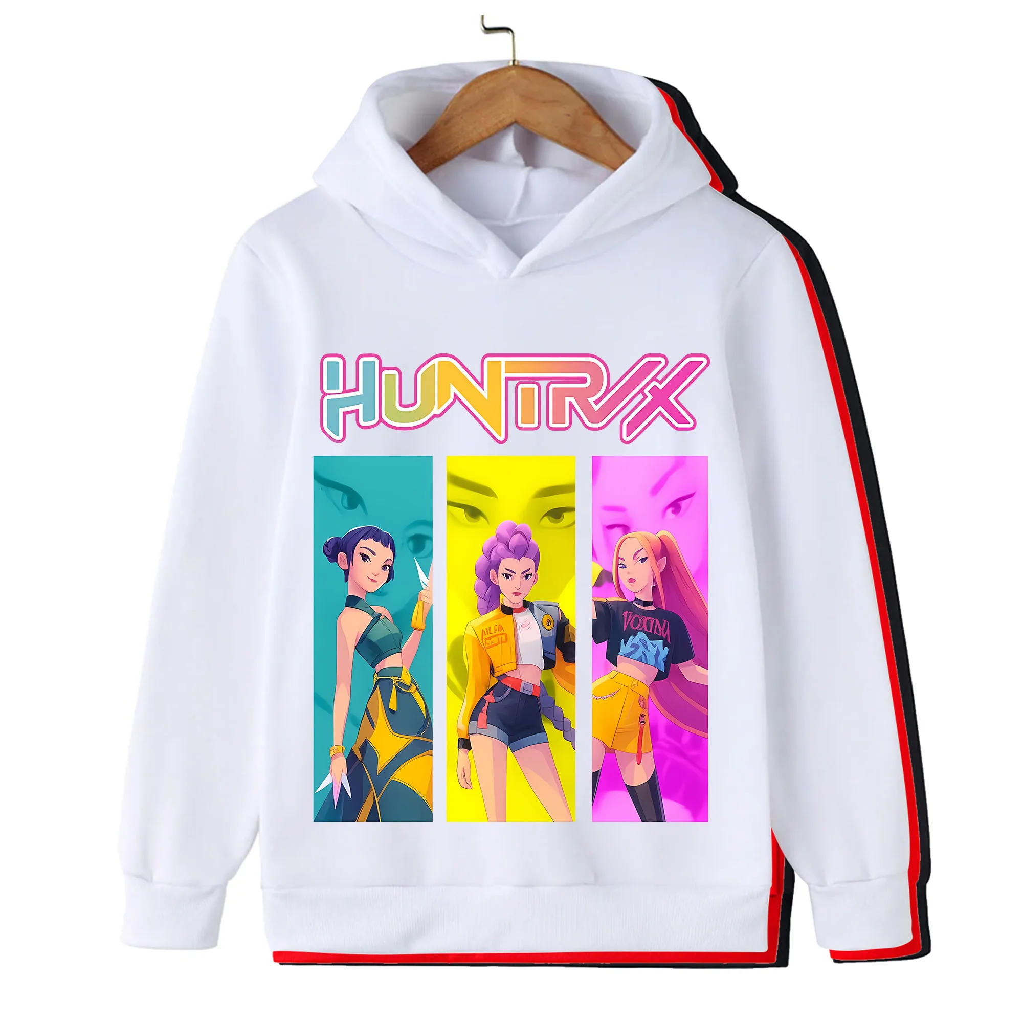Sweat à Capuche D-Demon H-Hunters Pour Enfants - Manches Longues - Imprimé Anime - Polyester