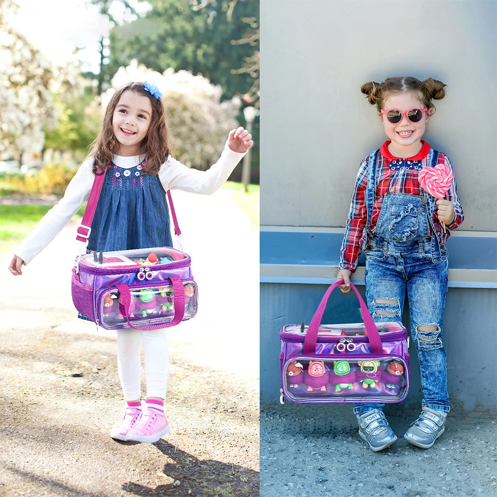 Portable Storage Bag with Shoulder Strap Carrying Bag Travel Organizer Case for Tonies Figures Headphones and Charging Station