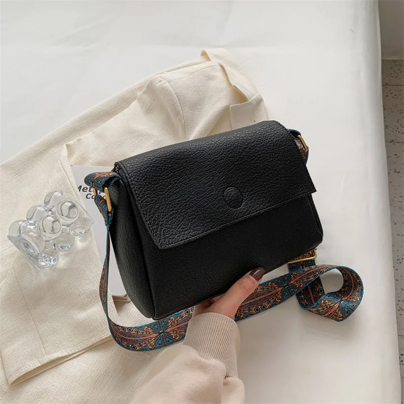 Borsa a tracolla tote in pelle solida per le donne 2023 Tender Borsa laterale a spalla semplice femminile Borse e portamonete femminili di qualità_voghion.com