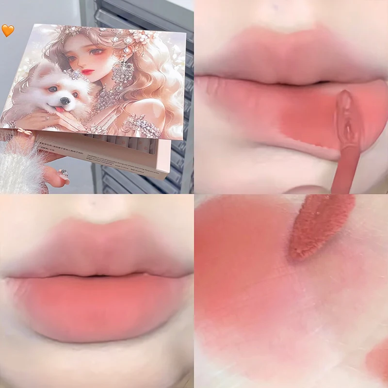 Lipsticks Set Korean Makeup Matte Lip Gloss Waterproof Long-Lasting High Pigment Nude Liquid Lipstick Beauty Cosmetics For Women 4