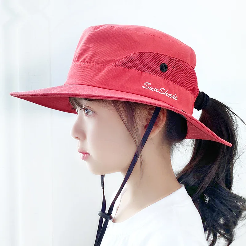 Women Bucket Hat Sun Hat Outdoor UV Protection Bucket Hat Women Panama Summer Wide Brim