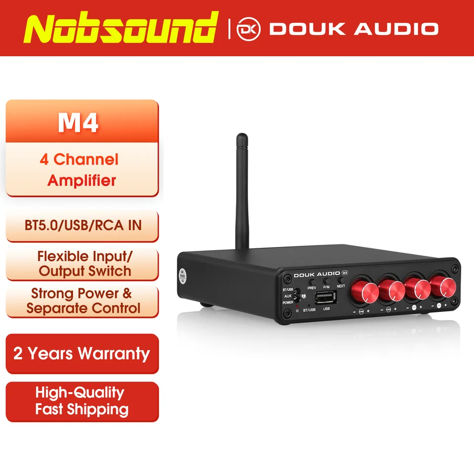 Nobsound-Bluetooth 5.0ステレオデジタルパワーアンプ,USB