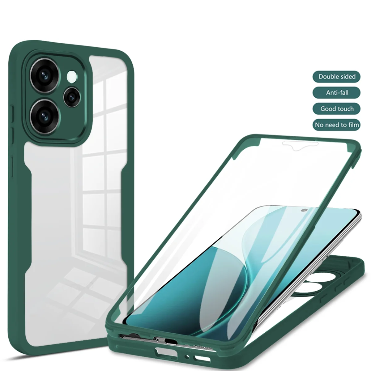 Enhanced Protective Full-Body Case with Double-Sided Cover