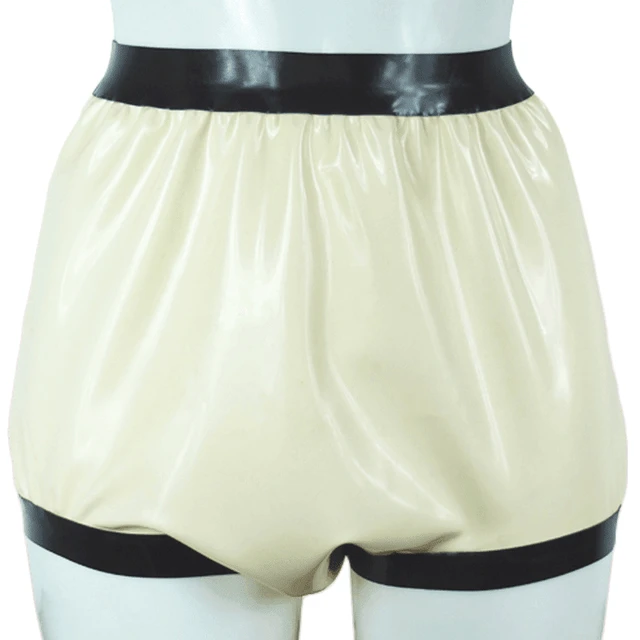 Transparent And Black Sexy Latex Diaper Shorts Rubber Boyshorts Underpants  Underwear Pants Briefs DK-0273