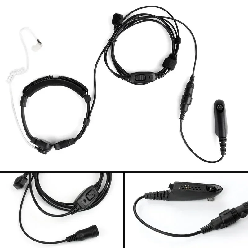 

Flexible Air Tube Throat Controlled PTT Microphone Earphone Headset for Motorola GP328 GP338 GP340 GP380 Radio Walkie Talkie