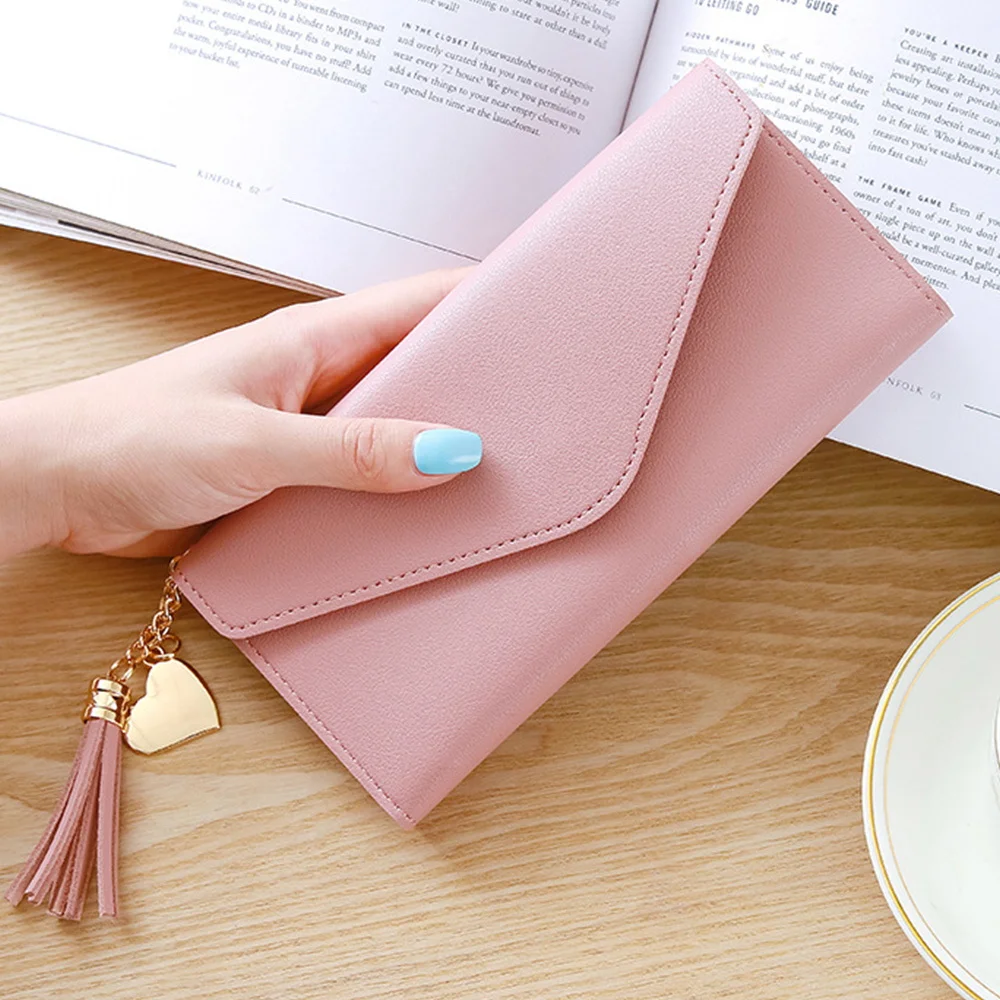 Women Wallets Leather Long Purses Femal Clutch Handbags Coin Purse