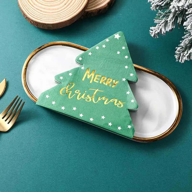 Christmas Paper Napkins For Guests Christmas Tree Decorative Napkin Tree Decorative Dinner Napkins For Home Cafe