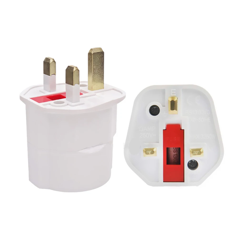 EU Euro 2 Pin to UK 3 Pin Plug AC Universal Adapter Travel Converter