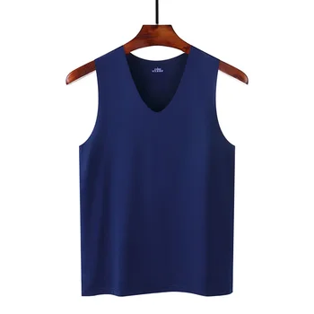 Undershirts Men's Underwears Summer Vest Men Traceless Ice Silk Tank Top Slim Fit Sports Fitness Sleeveless Breathable Singlet 6