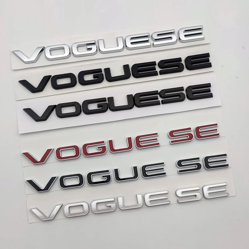 3D Abs Chrome Black Logo Vogue Se Emblem Letters Car Trunk Badge Decalcomania Per Land Rover Range Rover Vogue Se Sticker Accessori