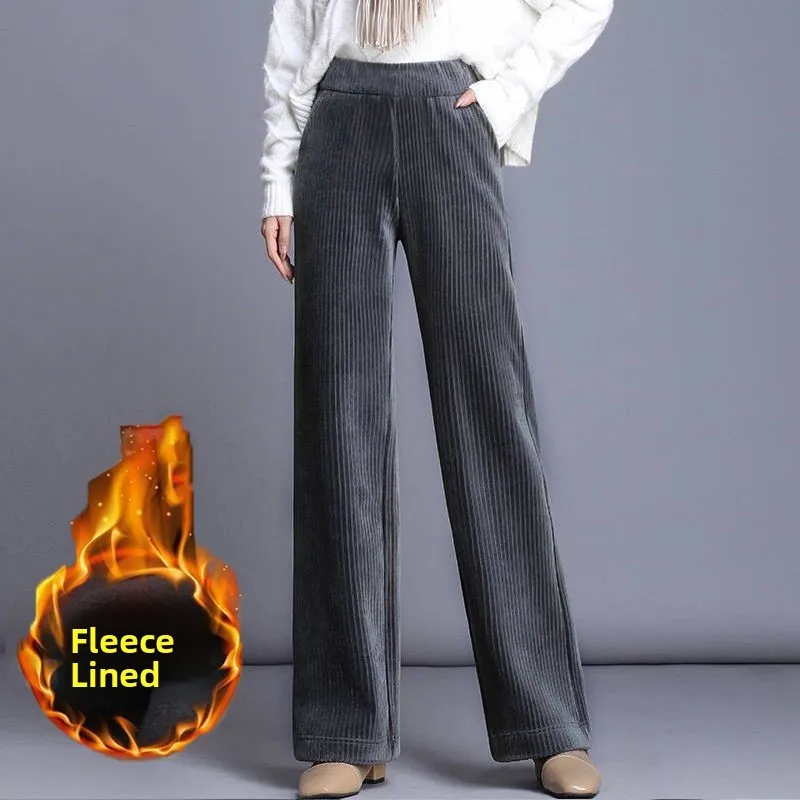 Natural waist gray [plus velvet]