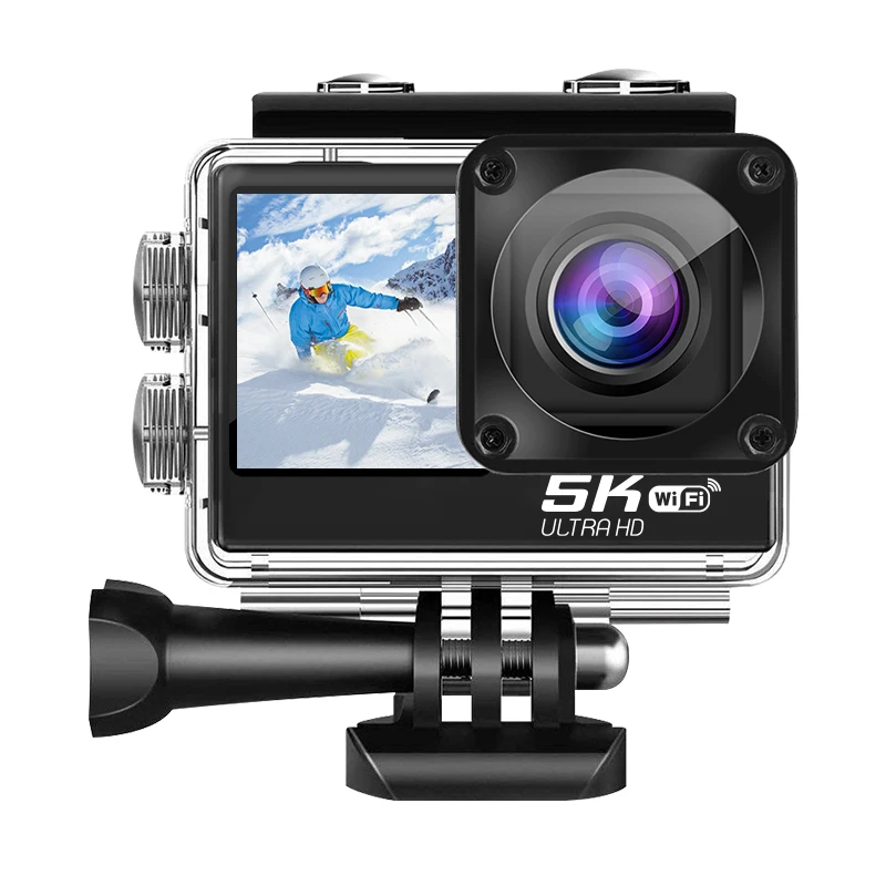 

5K 30 FPS Wifi Anti-Shake Action Camera 4K 60Fps Dual Screen Wide Angle 30M Waterproof Sport Camera with Remote Control