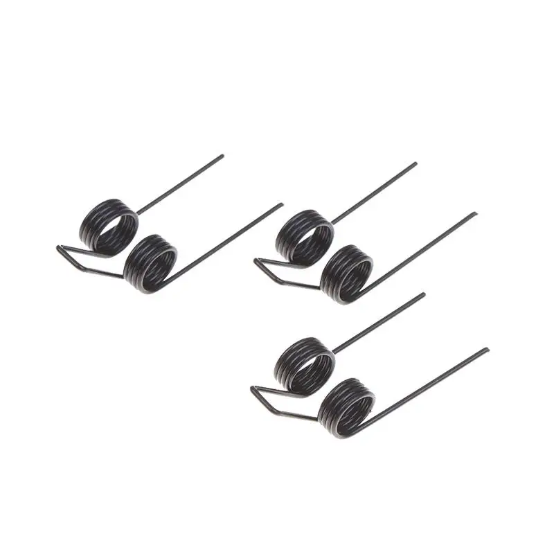 일반 기계식 스프링 수리 요구 사항을 위한 3Pcs 스틸 이중 비틀림 스프링 1.2x11mm 검정색 도금 와이어 교체품