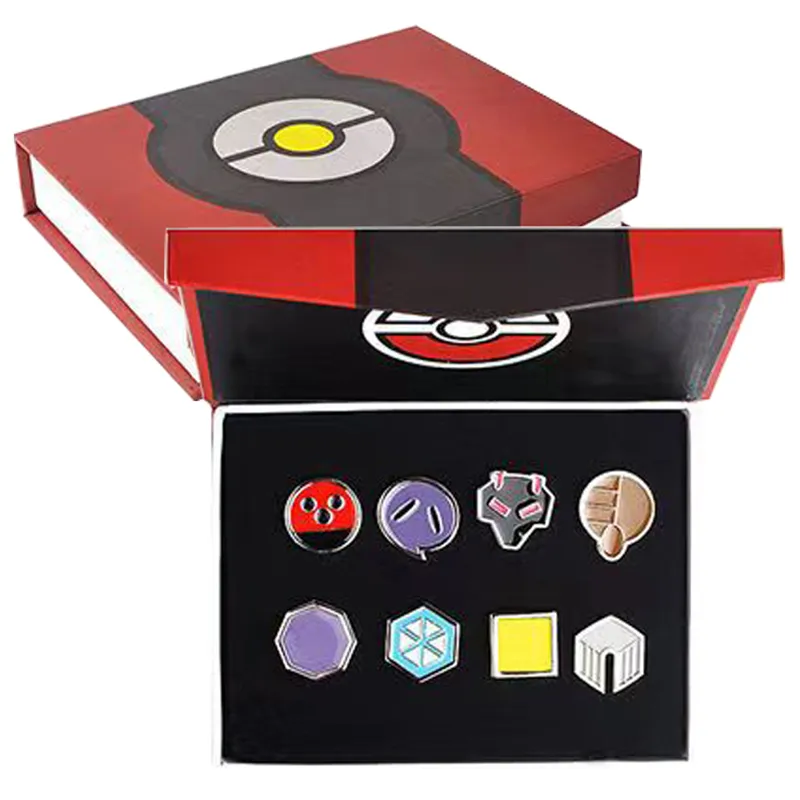Super Rare ! Complete Set Pokemon Gym Badge Collection Black2 & White2  Authentic