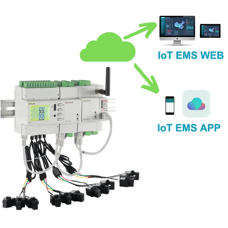 

Digital Din-rail Branch Circuit 3 phase Power Meter with Modbus-RTU RS485 LORA Wireless and Split core Current Transformer