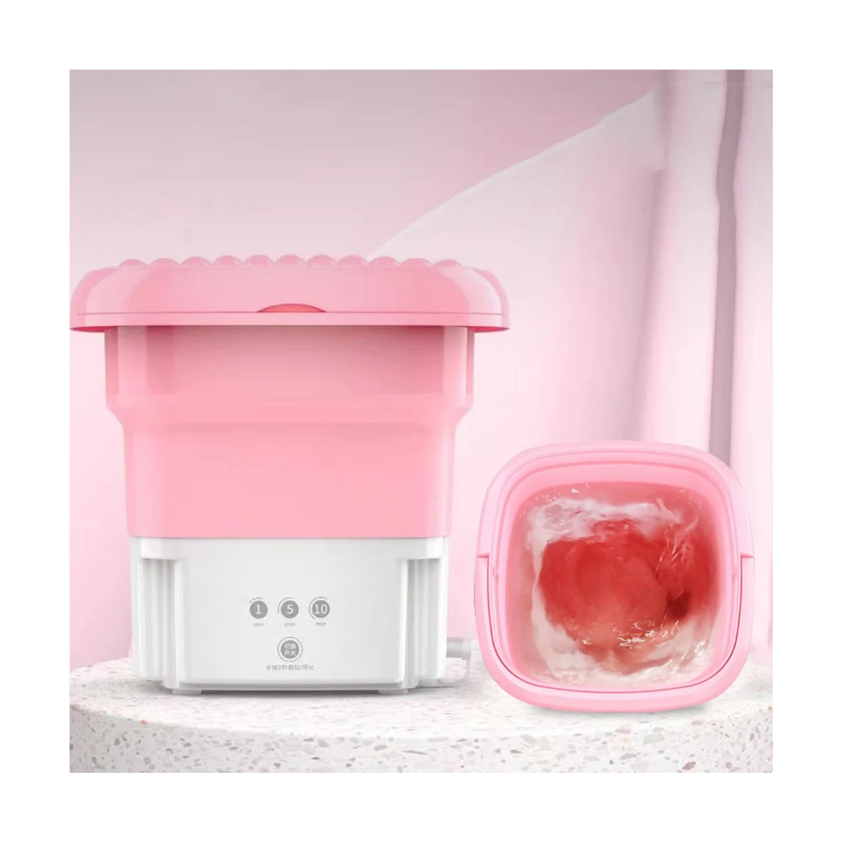 

Портативная стиральная машина, мини-мойка, чистящие синие фотообои, полуавтоматические моющие носки для квартиры, путешествий, US Plug