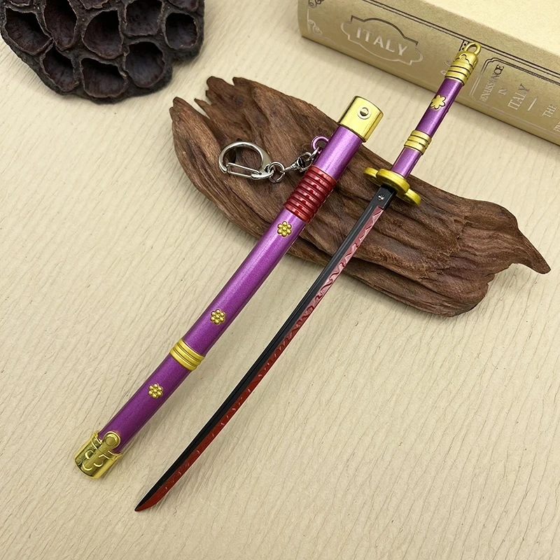 24Cm Enma Katana Portachiavi Giapponese Op Anime Roronoa Zoro Yanmo Kitetsu Samurai Blade Espadas Manga Arma Spada Modello Portachiavi