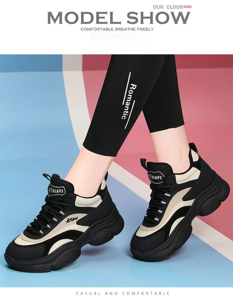 Women's Casual Shoes Comfortable Thick Sole Versatile Trainers_voghion.com