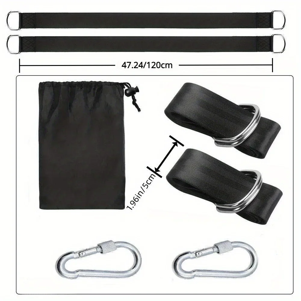 Outdoor Swing Hammock Straps, Equipped with Seat Belts for Carrying Bags, Hammock Straps with High-strength Tree Ties