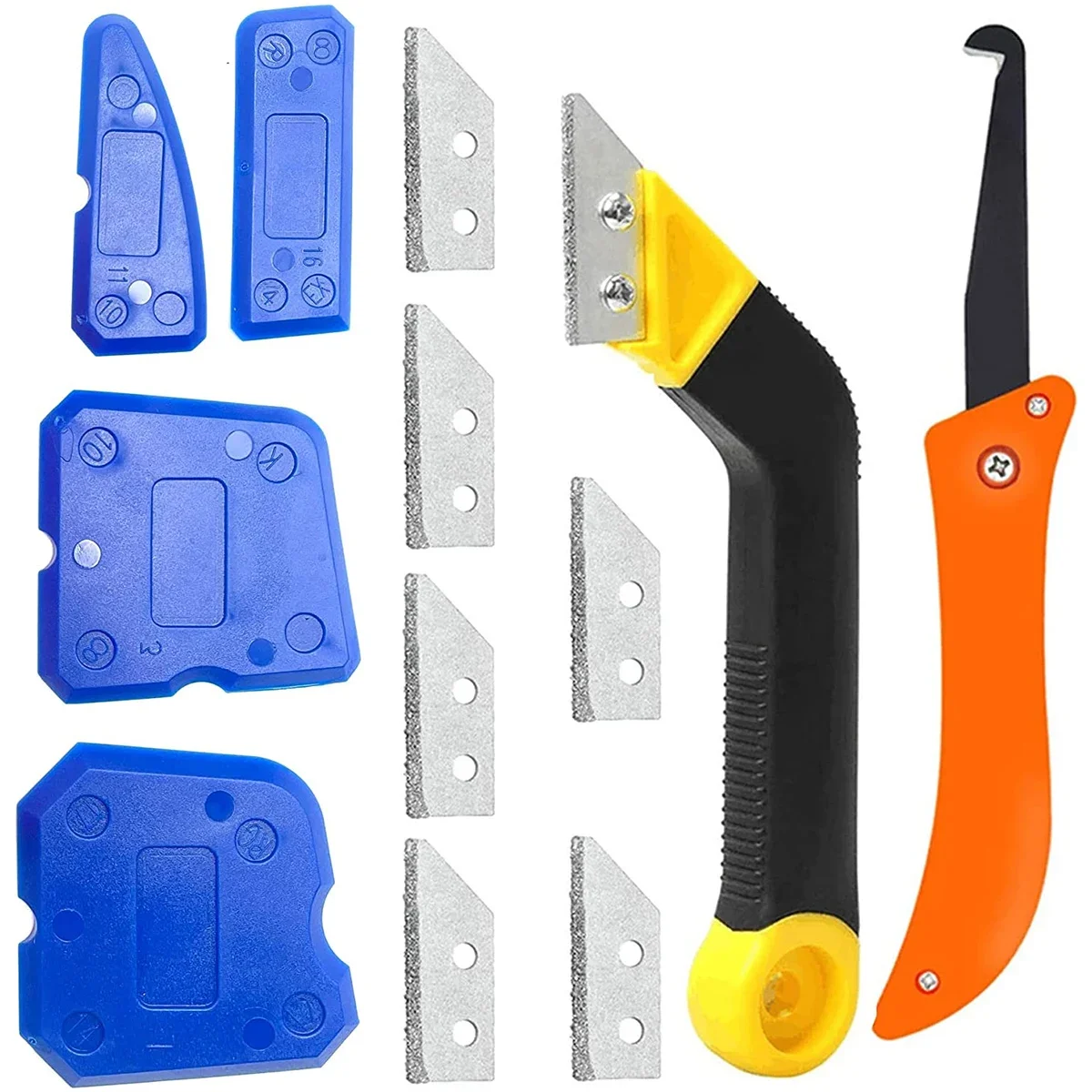 12-teiliges Fugenentfernungs-Werkzeugset: Sägeblatt, Fugenhandsäge, Fliesenreinigungsbürste, Fugenkantenwerkzeug für Boden, Küche, Zimmer, Handwerkzeug