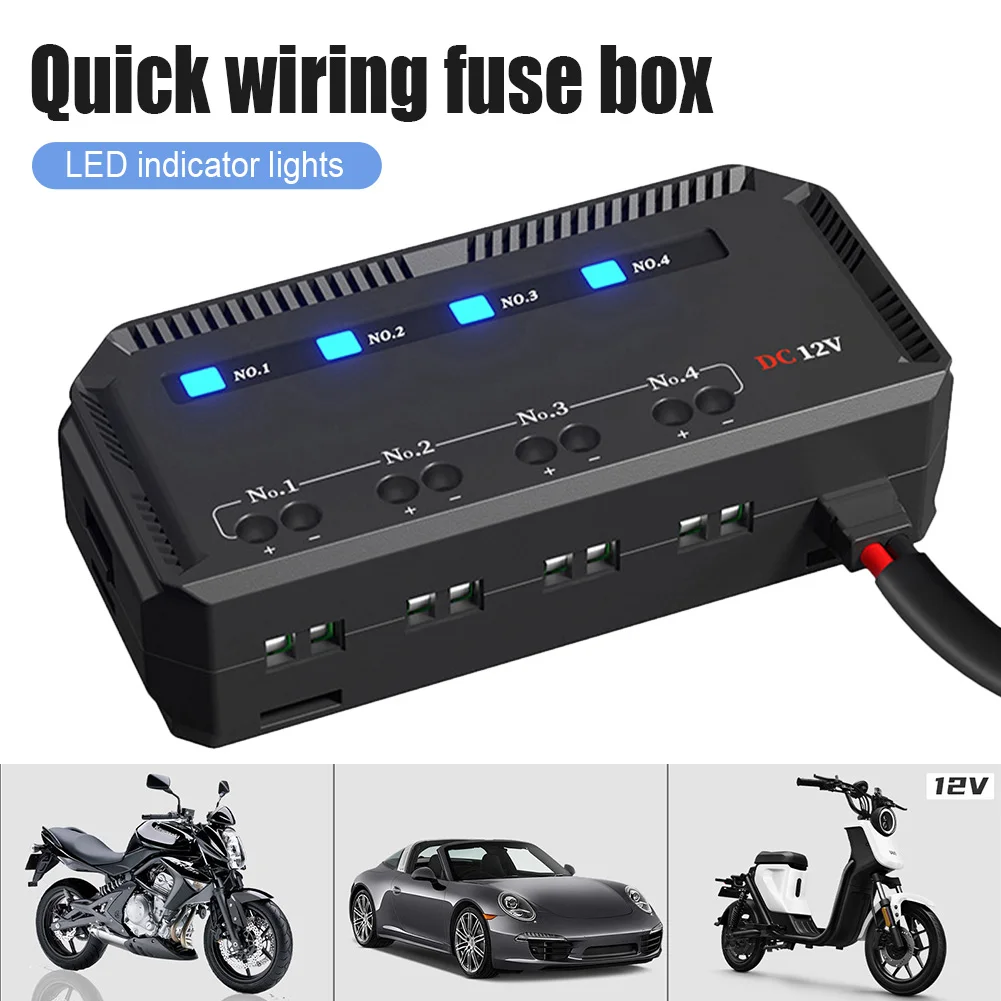 Universal 12V Fuse Box 20A Blade Fuse Block Car Motorcycle Block Fuse