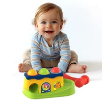 5Pcs/Set Knock Toys with Hammer, Track Rolling Ball Toy for Early Education,Hand-eye Coordination, Concentration Training Toy 1