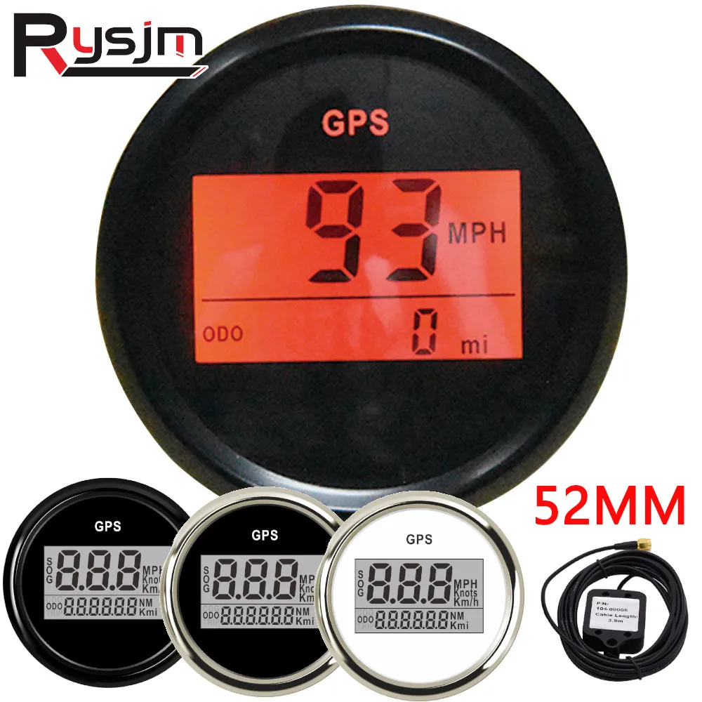 Acheter 2 12V 24V Universel Numérique GPS Compteur De Vitesse Trip Meter  Odomètre Réglable pour Bateau Yacht Moto Voiture