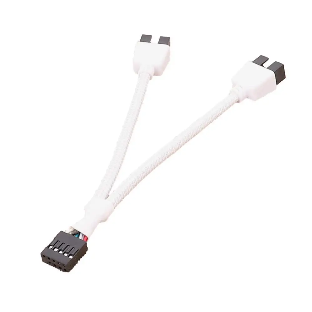 Alaplap USB kiterjesztése Vezeték 9 hajcsat 1 Nőnemű hogy 2 Apaállat Y splitter Hang Merevlemez kiterjesztése Vezeték asztali 9 hajcsat USB2.0 huby csatlakozó