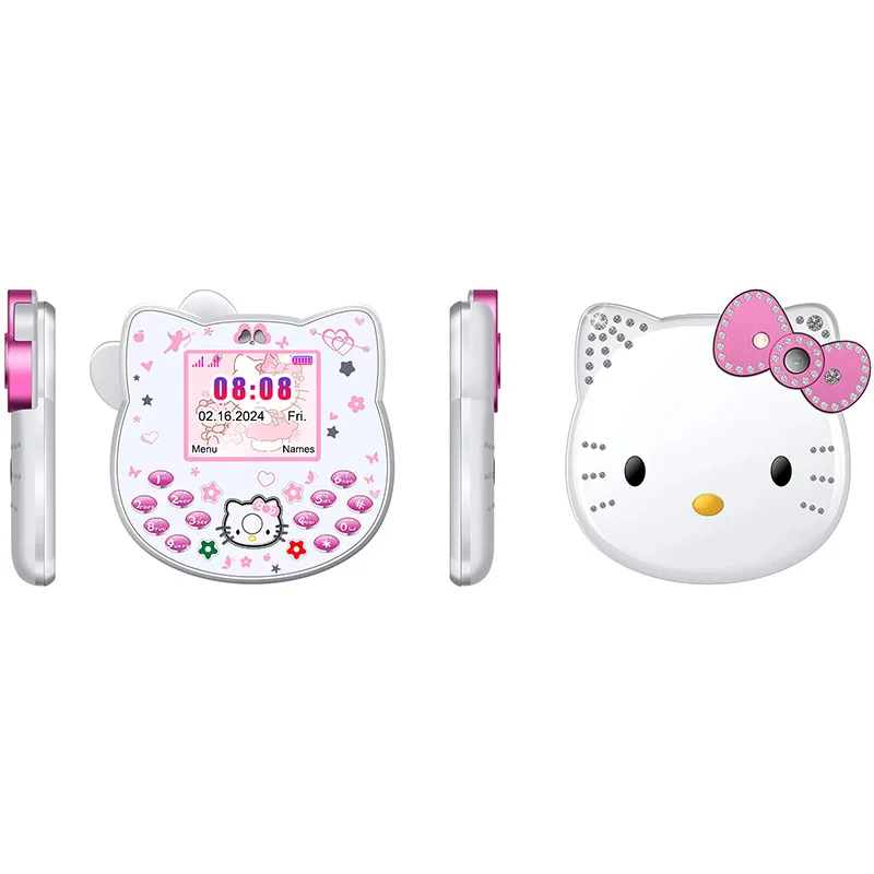 RAKUTAO121650様 ハローキティ 折りたたみ携帯電話 本物のサンリオハローキティ 50 周年記念折りたたみ電話通話多