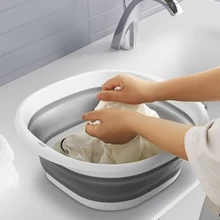 

Folding Wash Basin Collapsible Laundry Tub Multipurpose Basin Camping Sink Outdoor Travel Washing Face Clothes Bucket