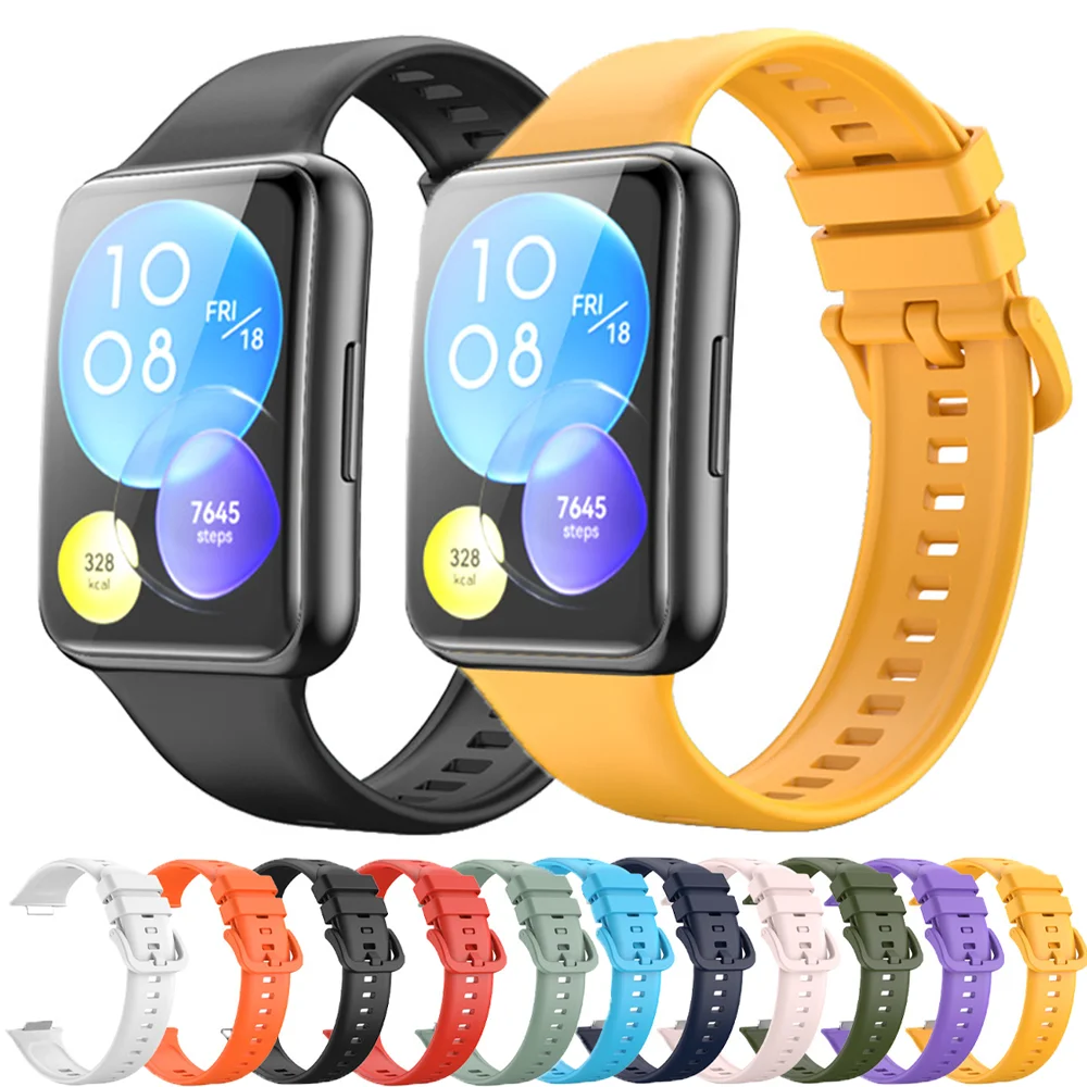 

Band For Huawei Watch FIT 2 Strap Smartwatch Accessories Replacement Wristband Silicone Correa Bracelet Huawei Watch fit2 band