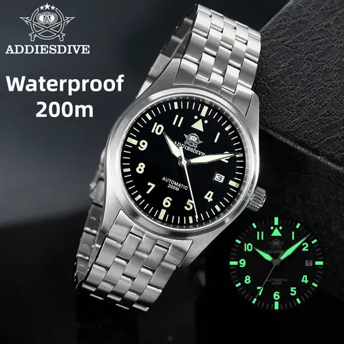 ADDIESDIVE New Men Vintage Watch Top Brand Luxury Sapphire 8215 Mechanical Watch C3 Super Luminous 200m Waterproof Dive Watches - Image 6