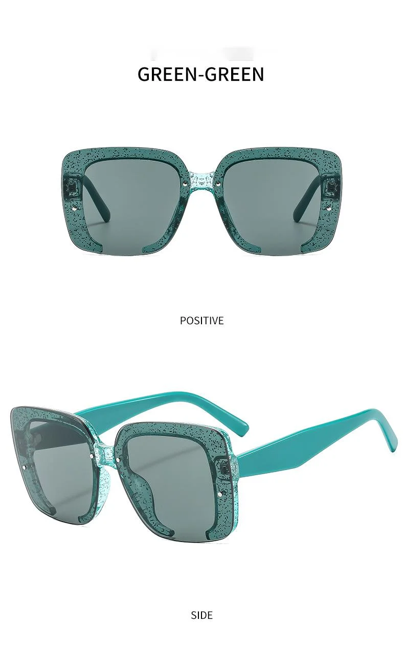 New men's and women's same style box fashionable set with glitter pink frame sunglasses, personalized notch glasses_voghion.com