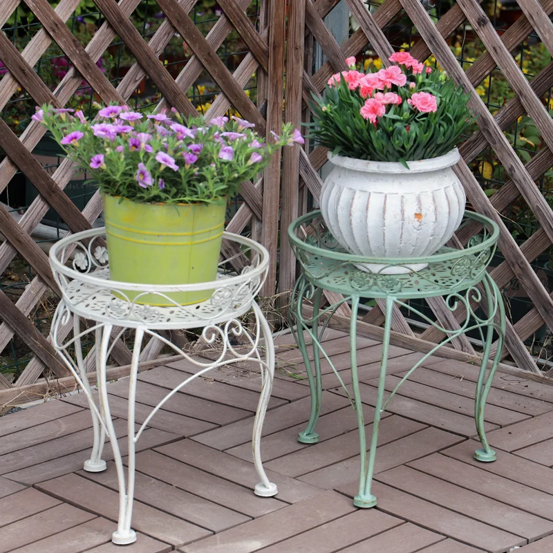Metal Garden Antique Plant Pots Stand Outdoor Flower Pot Holder Metal Plant Stand