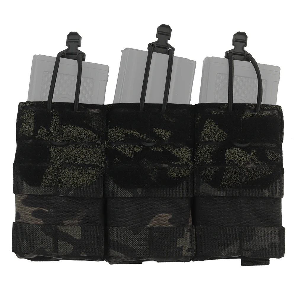 

Tactical M4 M16 AR-15 Triple Magazine Pouch,Airsoft Vest MAG Holder Molle Magazine Carrier for JPC K19 AVS 6094 Hunting Vests