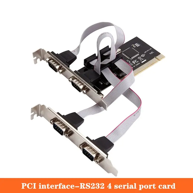 

New PCI To Serial Port Card COM Port RS232 4 Serial Port 9-Pin Desktop PCI Expansion Card Industrial Control Card