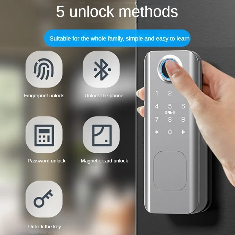 TTLock-Serrure biométrique intelligente d'extérieur, étanche, avec application, empreintes digitales, avec télécommande électronique