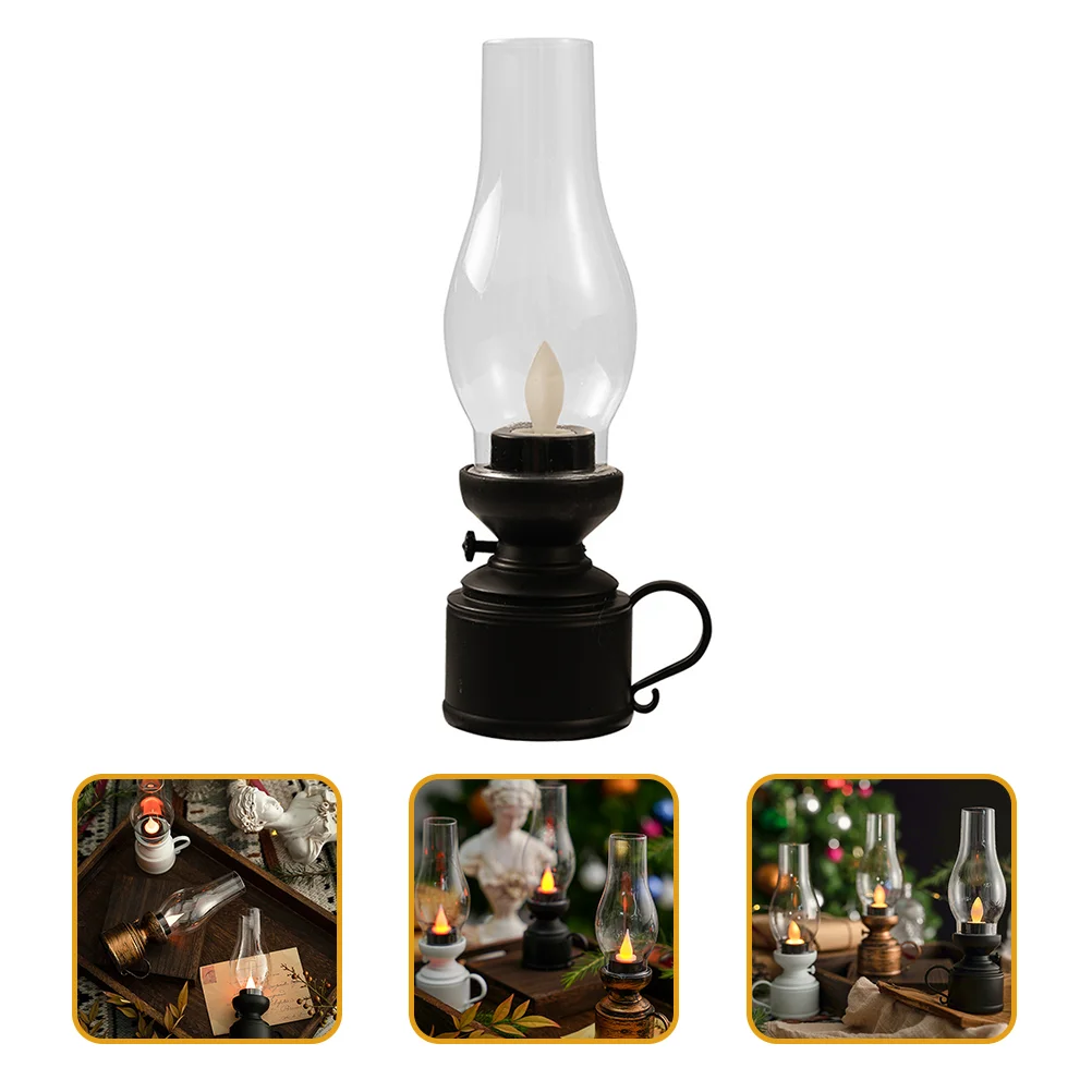 

Candles Vintage Decor Electronic Kerosene Lamp LED Oil Indoor Retro Decorative Lantern Electric Lamps for Use