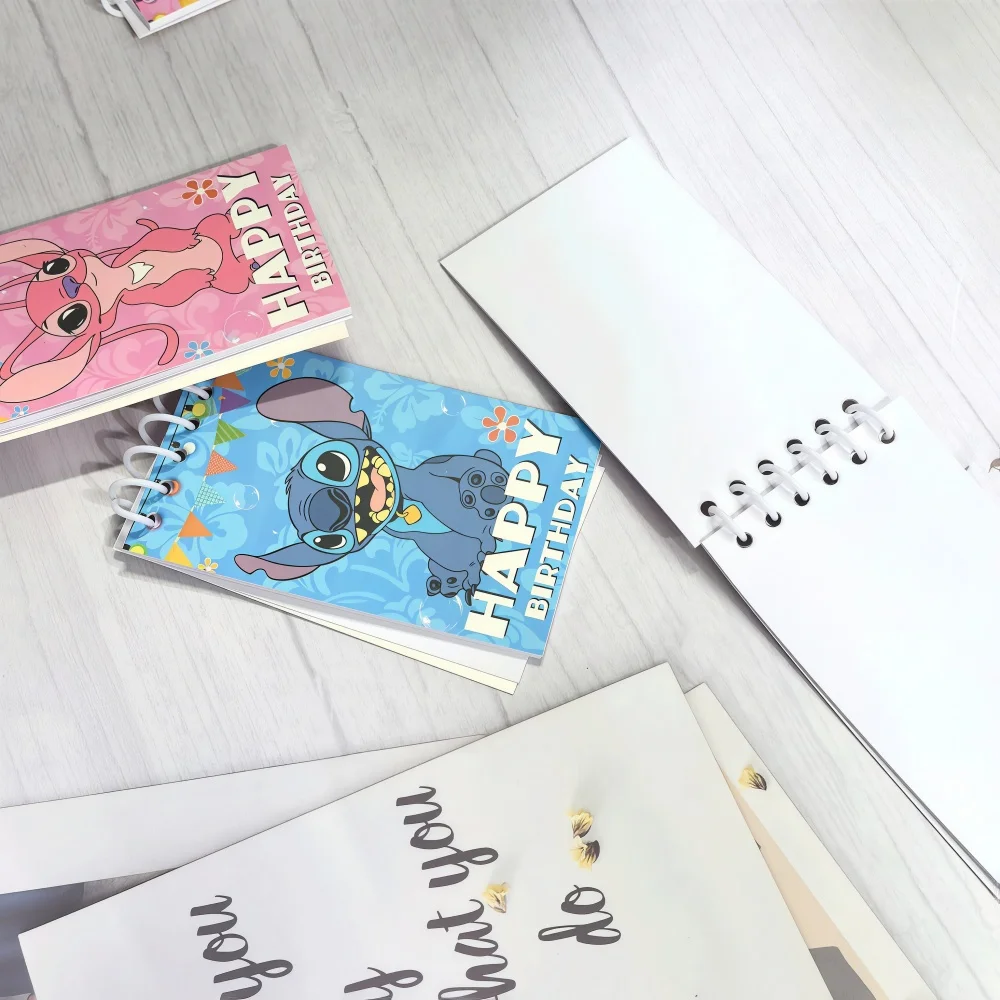 10pcs 귀여운 스티치 코일 노트 어린이 일정표 주간 노트 다이어리 학생 학습 용품 남아 여아 선물