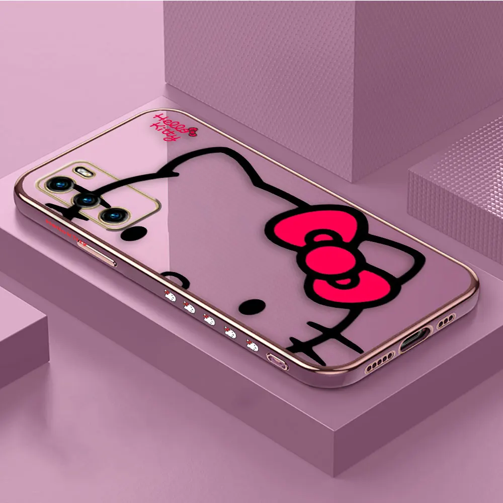 thumbnail image 1 of Pink Art Hello Kitty Cat Cover Smooth E-TPU Phone Case Huawei MATE 20 20X 30 40 P20 P30 P40 LITE MAGIC 5 PRO Y9 PRIME Case Funda, 1 of 5