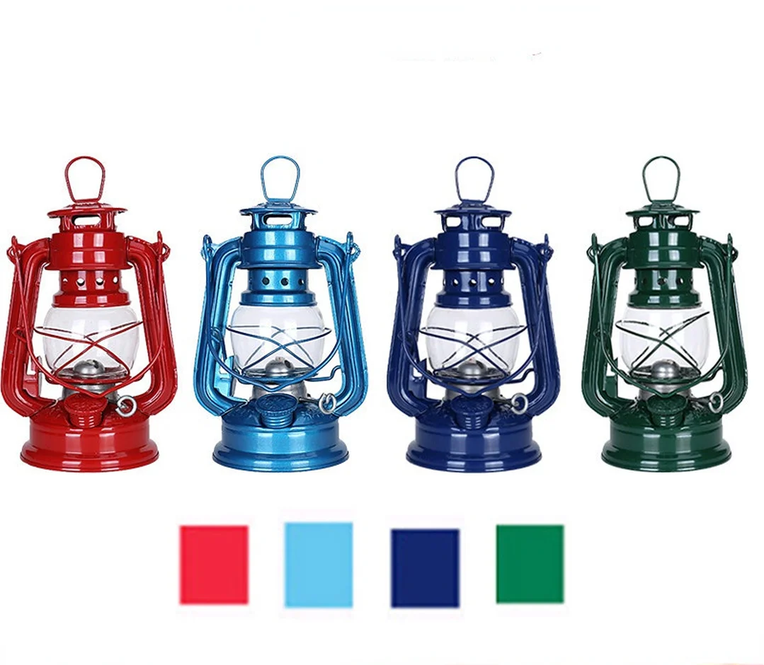 

19cm- Retro Oil Lamps For Home Use Kerosene Lamp For Camping Clear Glass Chamber Oil Lanterns For Indoor Deco Garden Outdoor