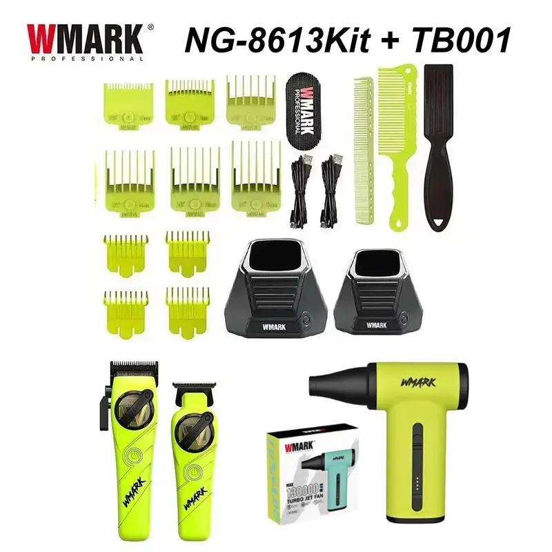 WMARK Trimmer Professional Hair Clippers Gift for barber Electric High-End Trimmer for Men 5 IN 1 NG-TB001 NG-8613T NG-8637 Kit - Image 7